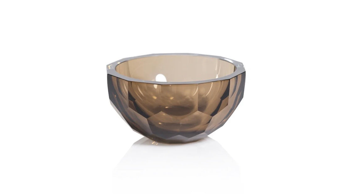 Cut Glass Bowl Amethyst or Hazel