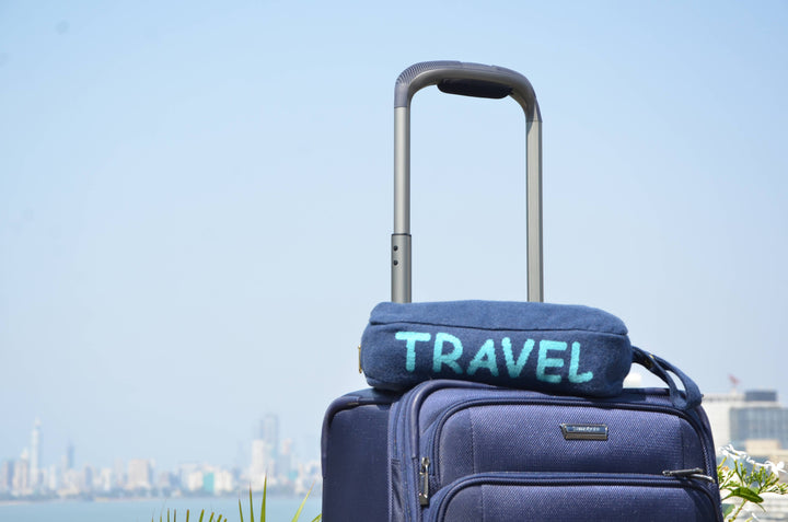 Travel Blanket Set  -Travel - Navy/Tiffany