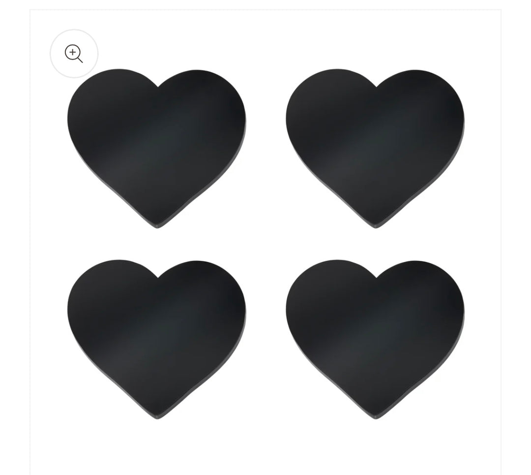 Cheers  Acrylic Heart Shape Coasters- 3 options