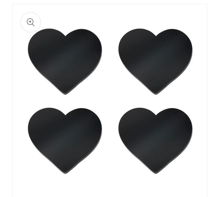 Cheers  Acrylic Heart Shape Coasters- 3 options