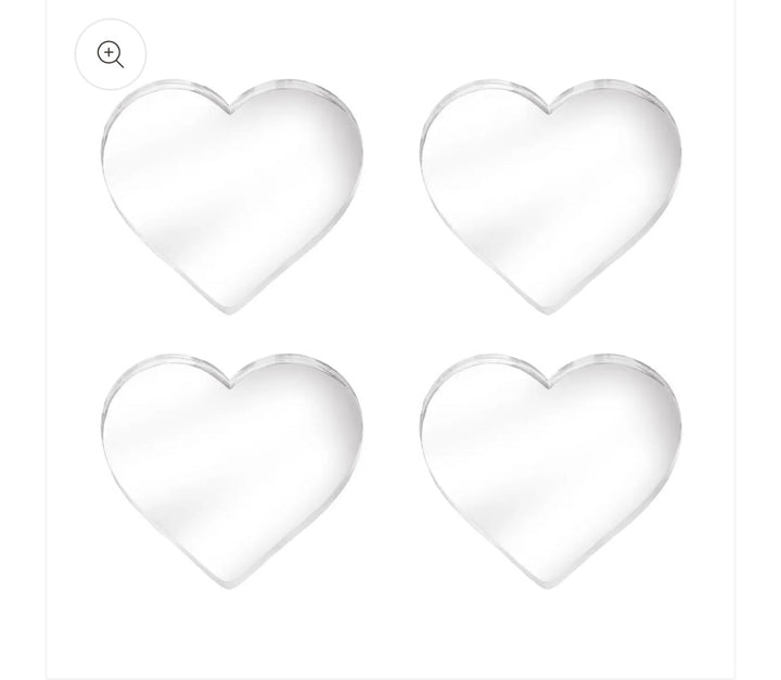 Cheers  Acrylic Heart Shape Coasters- 3 options