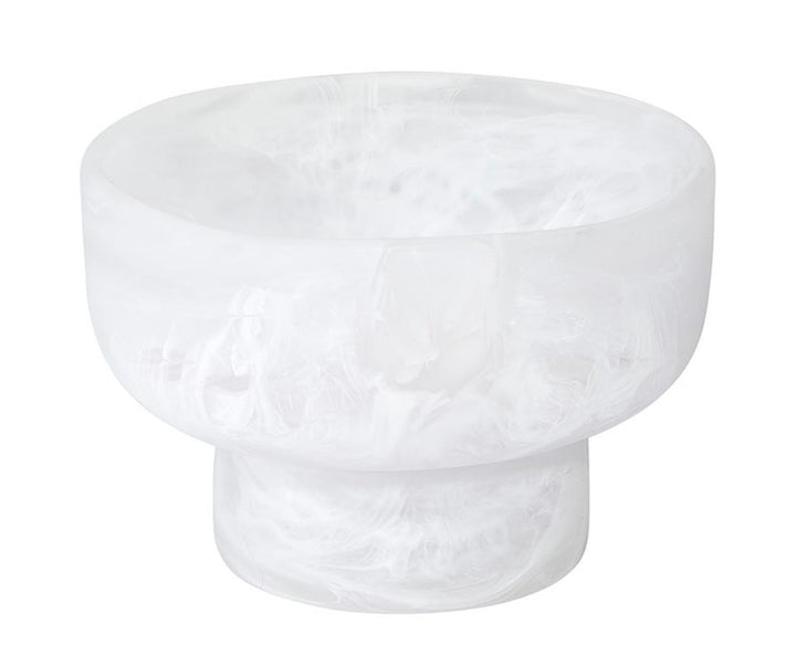 Resin Mini Pedestal Bowl - white