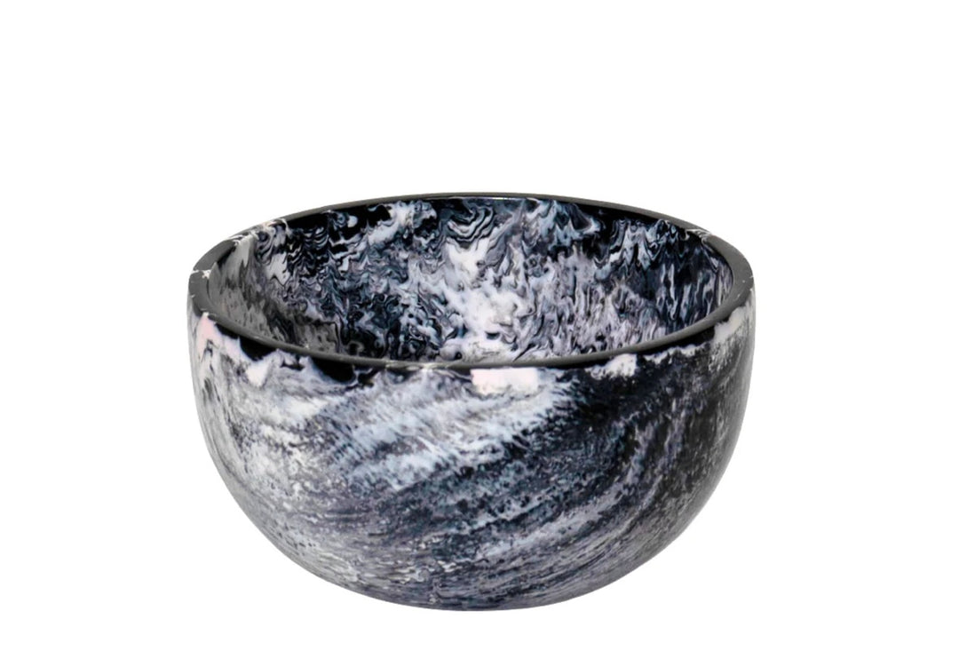 Resin Polished black white sm