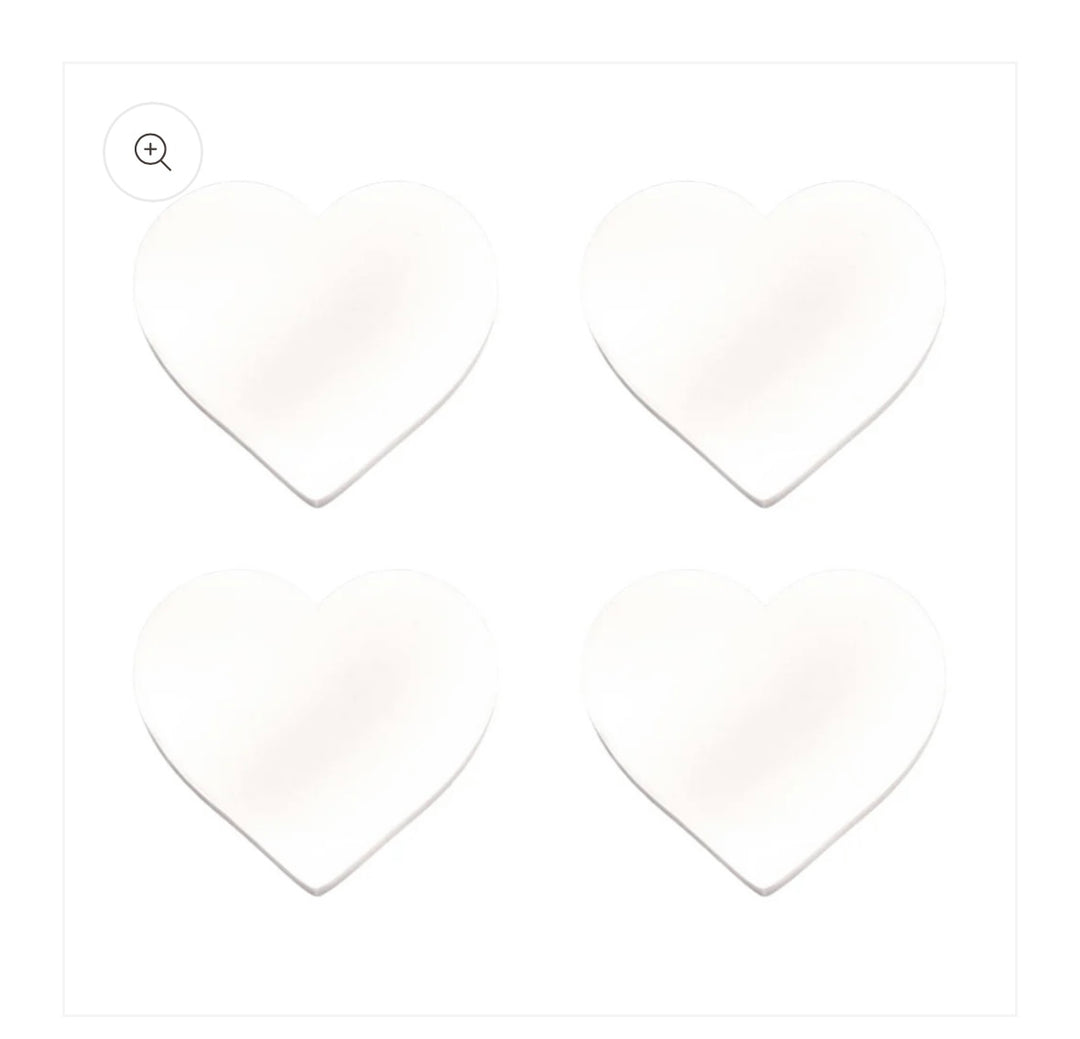Cheers  Acrylic Heart Shape Coasters- 3 options