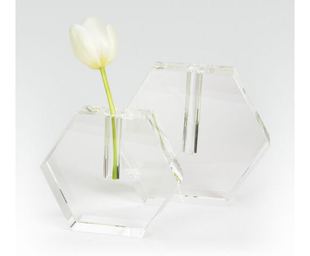 Hex Flat Bud Vase