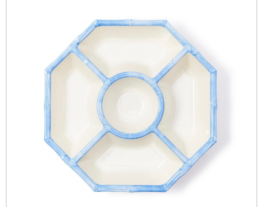 French Blue Bamboo Chip and Dip