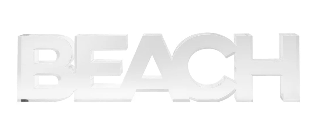 Acrylic BEACH sculpture