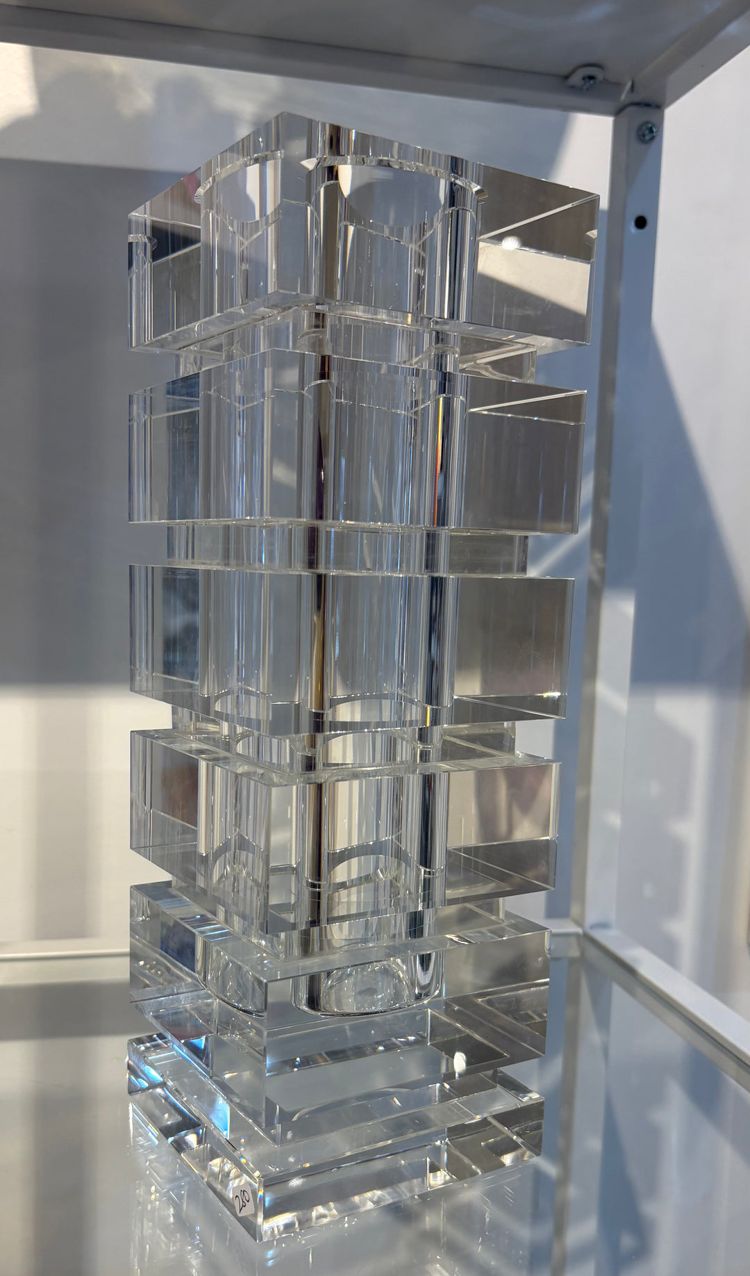Block crystal vase