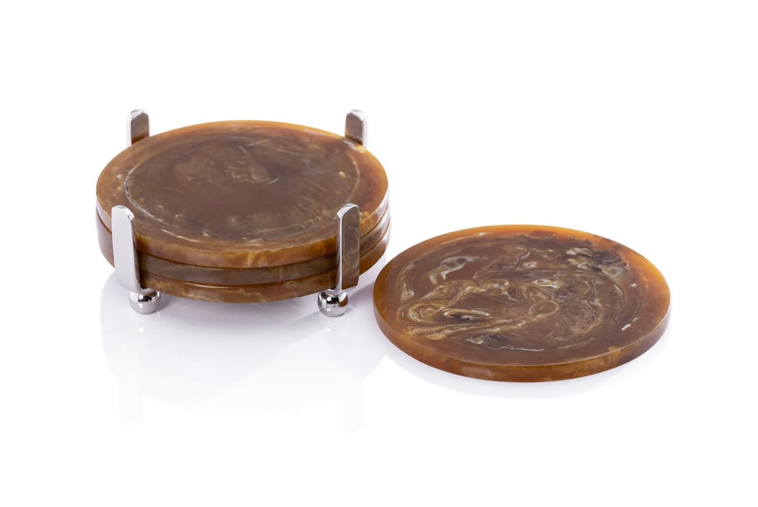 Amber Coasters with Nickle