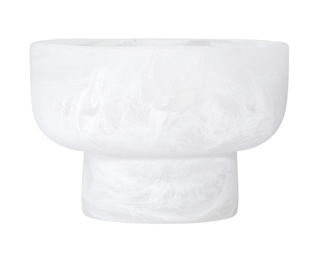 Resin Mini Pedestal Bowl - white