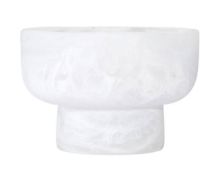 Resin Mini Pedestal Bowl - white
