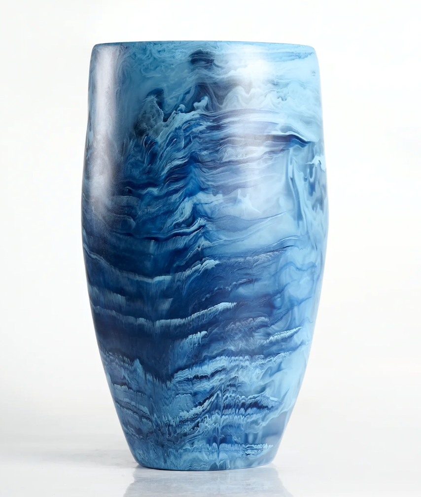 Classic Large Resin Vase- Multiple colors