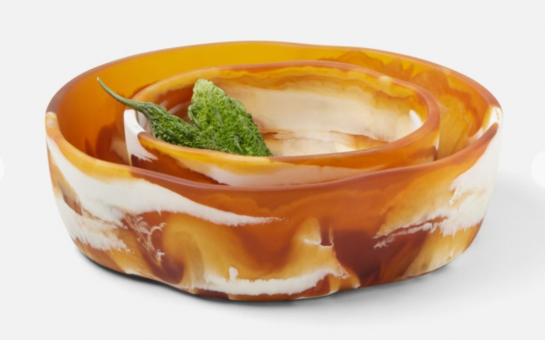 Amber Resin  Bowls- 2 sizes