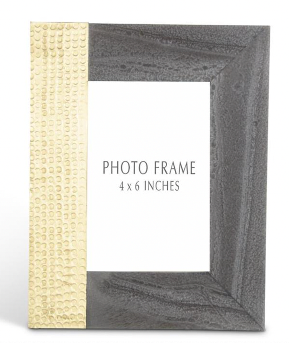 Gray and Brass 4 x 6 frame