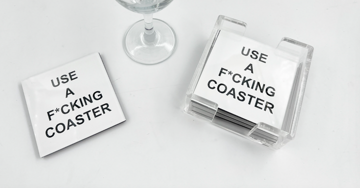 Acrylic Pattern/ Word Coasters -Set of 4- Many patterns available