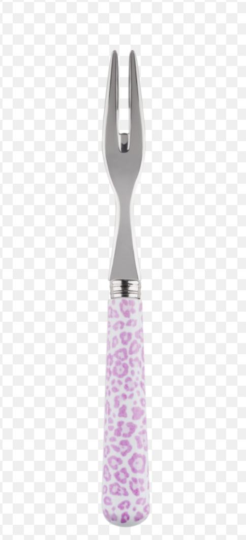 Sabre Cheetah Pattern Cocktail Forks
