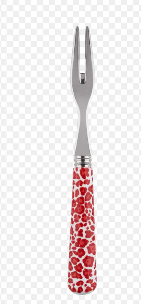 Sabre Cheetah Pattern Cocktail Forks