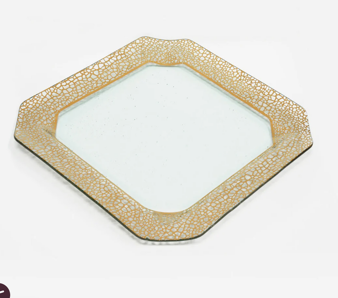 Annie Glass 15" Square Platter