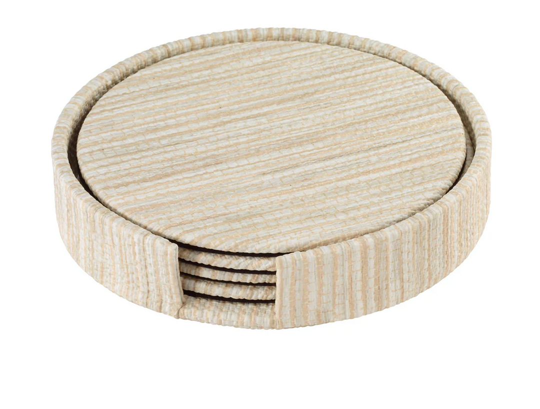 Grasscloth Coasters- Multiple colors