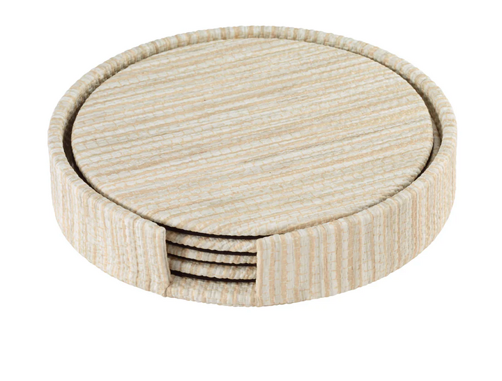 Grasscloth Coasters- Multiple colors