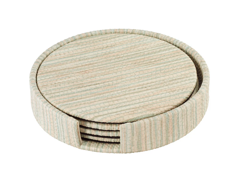 Grasscloth Coasters- Multiple colors