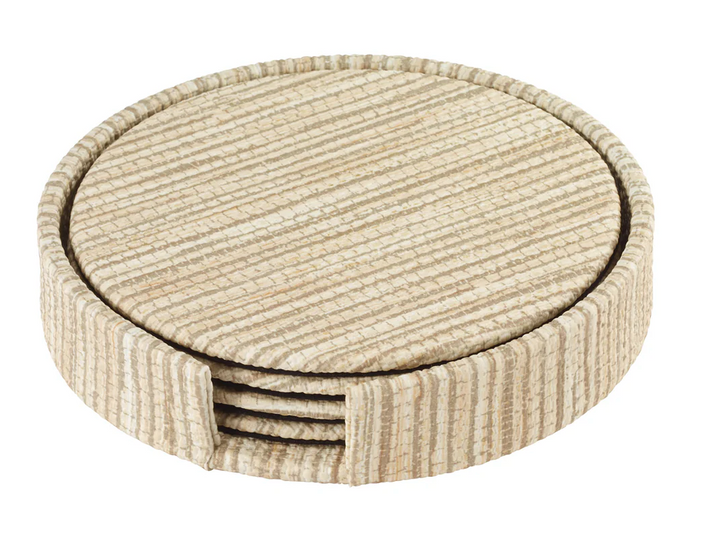 Grasscloth Coasters- Multiple colors