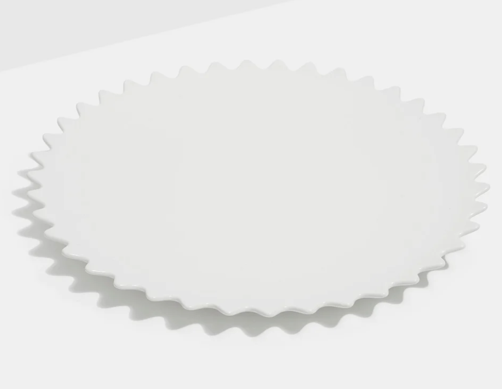 White Zig Zag Platter