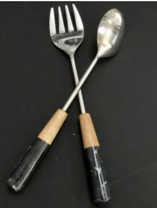 Gray Marble/ Wood  Serving Set