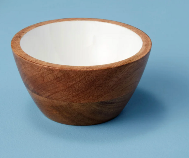 White/ Mango Wood Serving Bowls