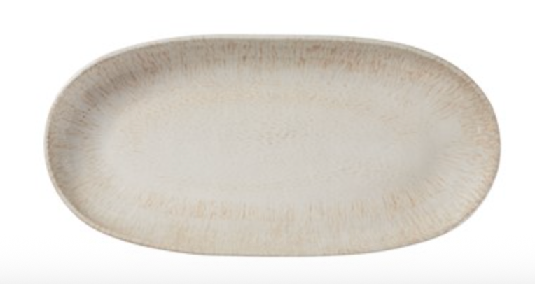 Reactive Glaze Beige Appetizer Tray