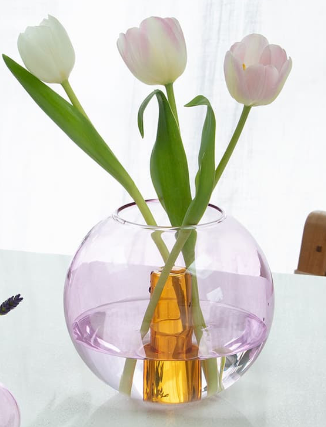 Reversible Bubble Glass Vase