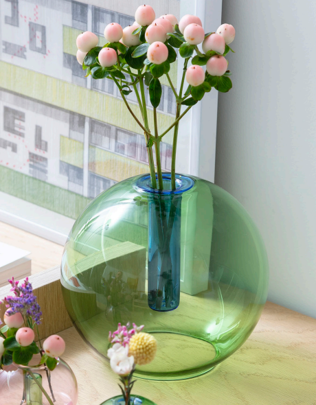 Reversible Bubble Glass Vase