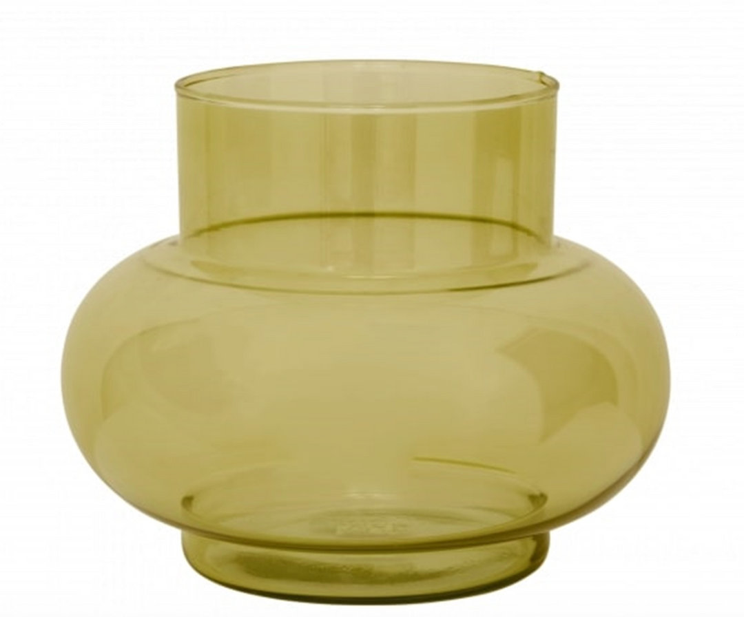 Vase Recycled Glass Tummy B Olive Oil