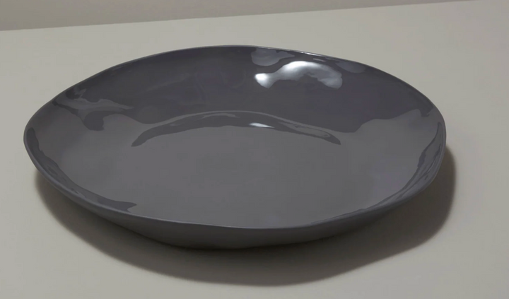 Tam Stoneware Platter- Slate/ Sterling