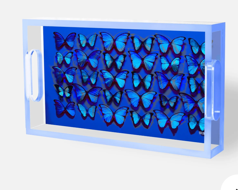 DS Butterfly Cobalt Midnight Blues Butterfly Tray