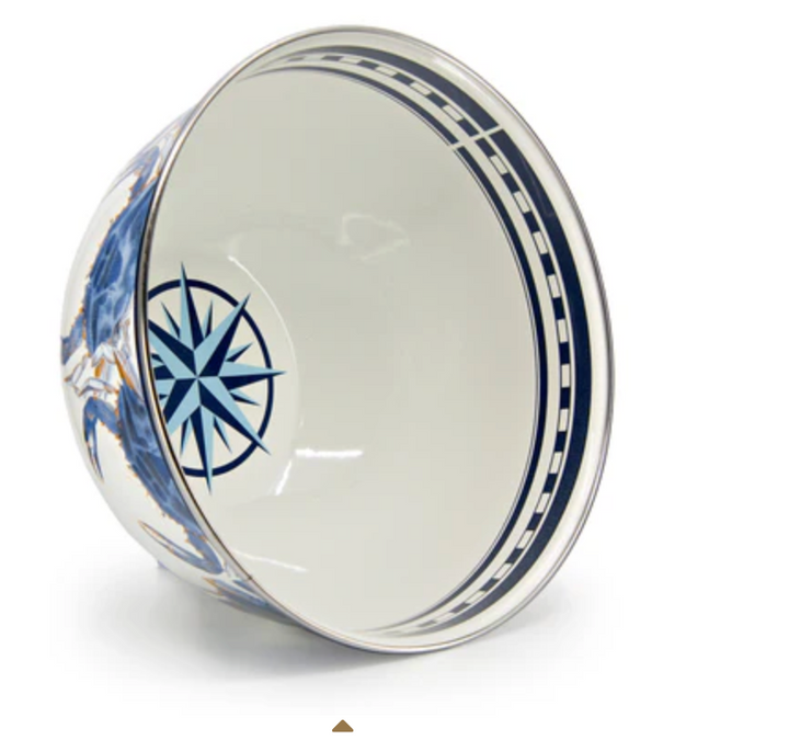 Blue Crab Enameled Large Bowl