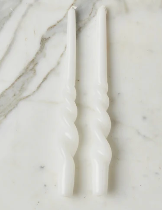 Laquer Twist Tapered Candles