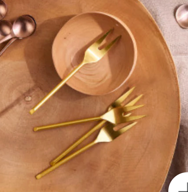 Thin Gold Spreaders, Spoons, & Forks