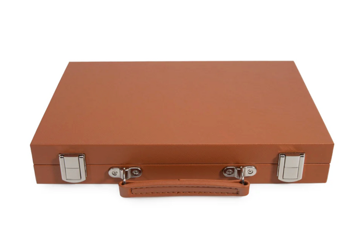 Mini Leather Backgammon Set