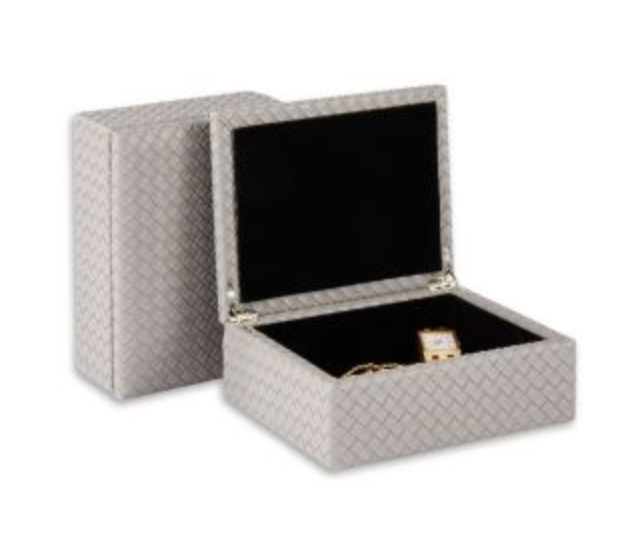 bbk Leather Woven Boxes