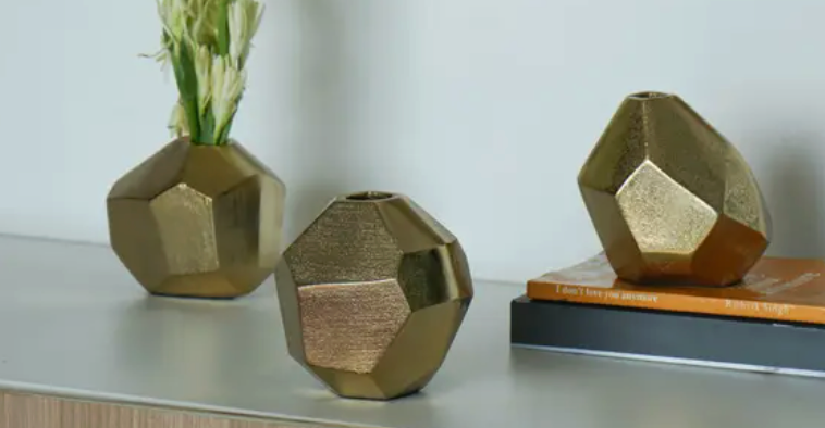 Small Gold Vases