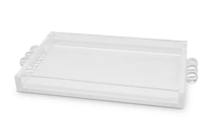 Lucite Tray w Bubble Handle