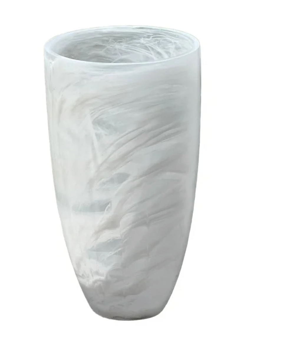 Resin White Medium Vase