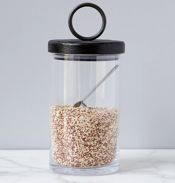 White Iron Top Canister- medium