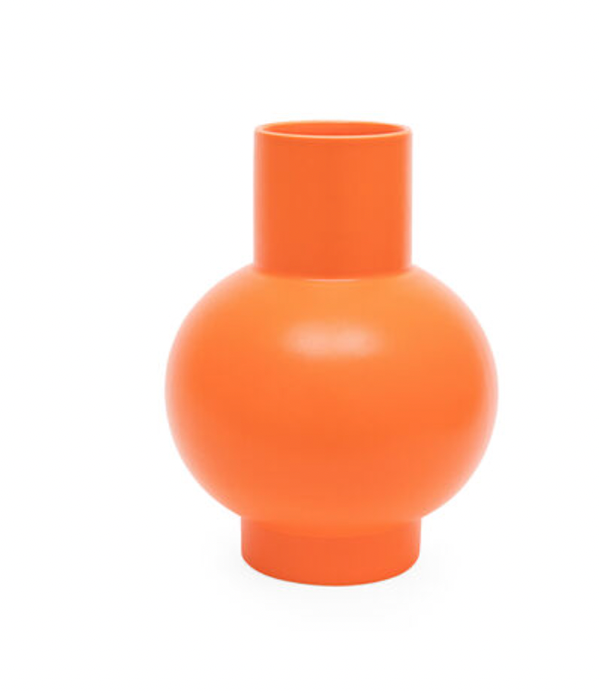 Small Freesia Yellow Earthenware Vase