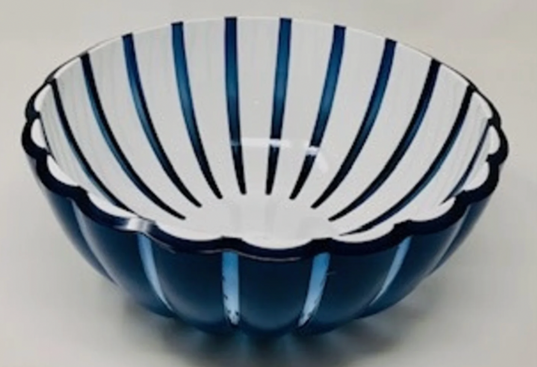 Medium acrylic striped bowl