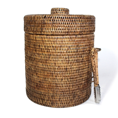 Large Rattan Ice Bucket