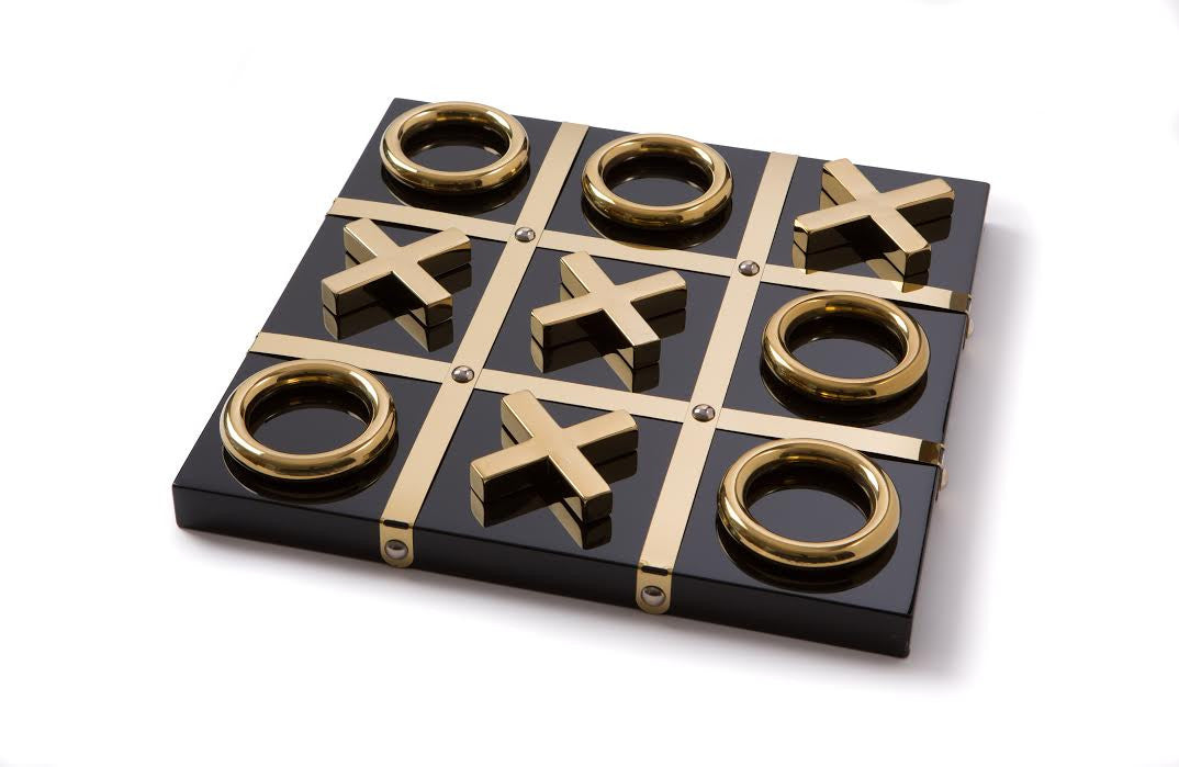 Black and Gold Tic Tac Toe