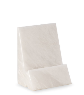 White marble phone cradle