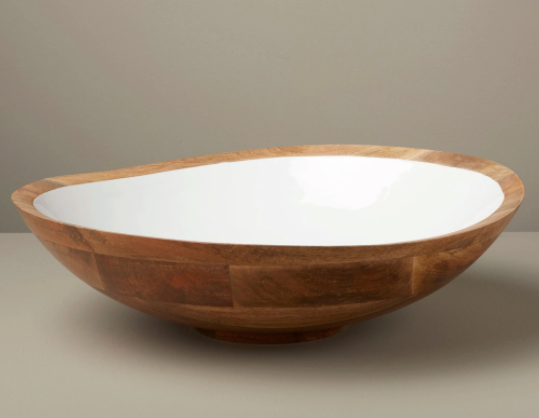 White/ Mango Wood Serving Bowls